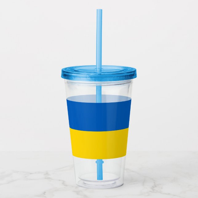 Patriotic Tumbler with flag of Ukraine (Front)