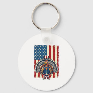 Patriotic Turkey Flag Vintage Engraving Shirt Desi Keychain