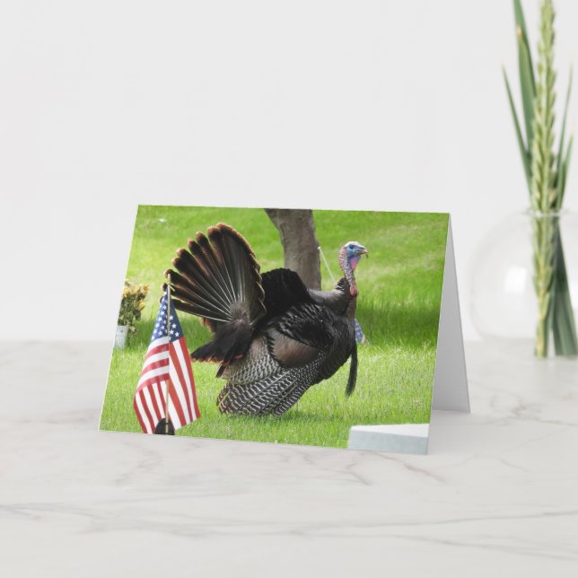 Patriotic Turkey Strut Card (Front)
