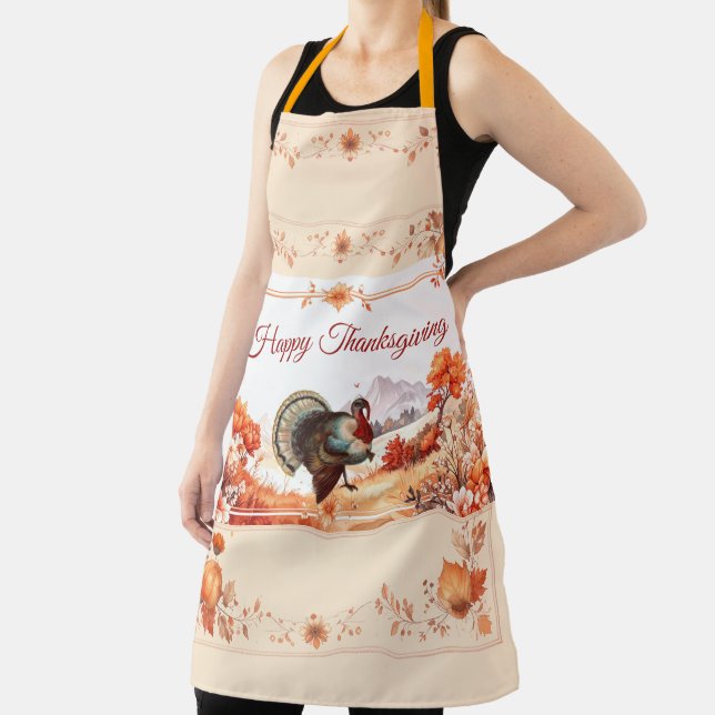 Patriotic Turkey Thanksgiving  Apron (Insitu)