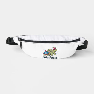 Patriotic Turtle America Vintage Engraving Design_ Fanny Pack