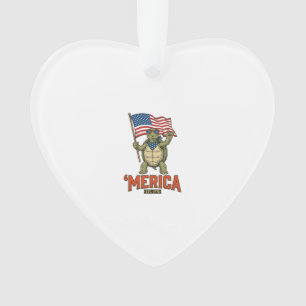 Patriotic Turtle ‘Merica Vintage Vector Ornament