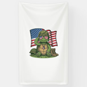 Patriotic Turtle Salute Vector Design_1 Banner