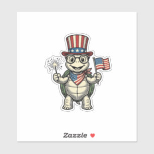 Patriotic Turtle Vintage Engraving Graphic for Whi