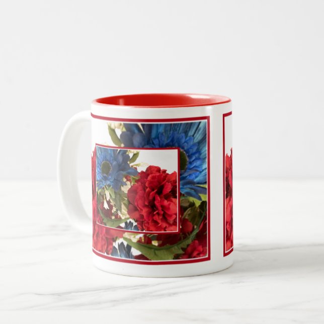 Patriotic  Two-Tone coffee mug (Front Left)