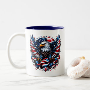 Patriotic Two-Tone Coffee Mug