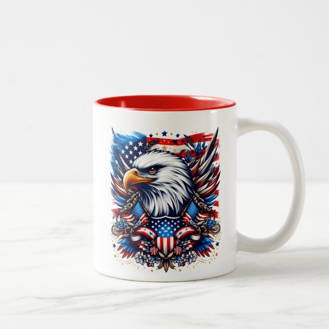 Patriotic Two-Tone Coffee Mug (Right)