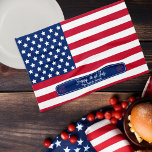 Patriotic U.S. Flag Happy 4th of July Family Name Kitchen Towel<br><div class="desc">Introducing our Patriotic U.S. Flag "Happy 4th of July" Family Name kitchen decor design in official United States colours, the perfect addition to your Independence Day celebrations! Show off your American pride in style with this design that blends patriotism with a festive air. Crafted with vibrant colours and meticulous attention...</div>