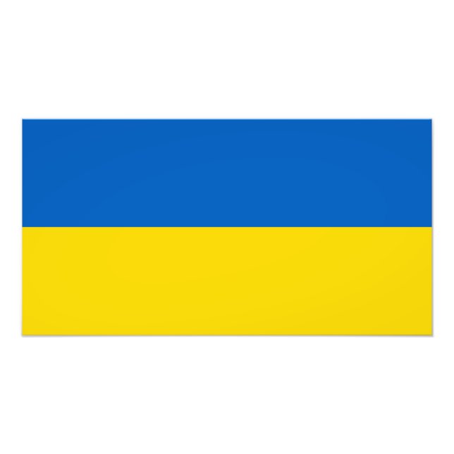 Patriotic Ukraine Flag Photo Print (Front)