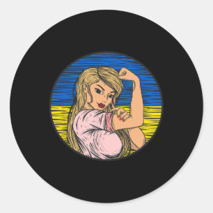 Patriotic Ukrainian Flag Ukraine Proud Ukrainian G Classic Round Sticker