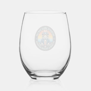 Patriotic Uncle Sam Cat Retro Sunset T-Shirt (2)_1 Stemless Wine Glass