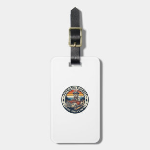 Patriotic Uncle Sam Cat Retro Sunset T-Shirt (5)_1 Luggage Tag