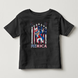Patriotic Uncle Sam Dabbing 4th of July Toddler T-shirt