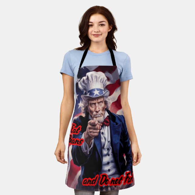Patriotic Uncle Sam giving advice on a Apron (Worn)