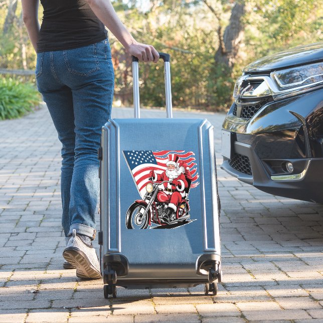 Patriotic Uncle Sam Motorcycle (Suitcase Insitu)