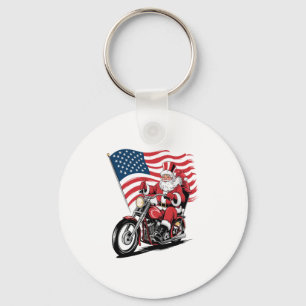 Patriotic Uncle Sam Motorcycle Keychain