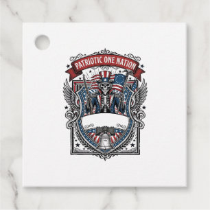Patriotic Uncle Sam Skeleton Dark Patriot Skeleton Favour Tags