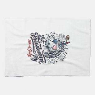 Patriotic Unicorn 4th of July Freedom Fly Shirt_1 Kitchen Towel