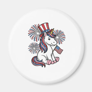 Patriotic Unicorn Fireworks Shirt Design_1 Magnet