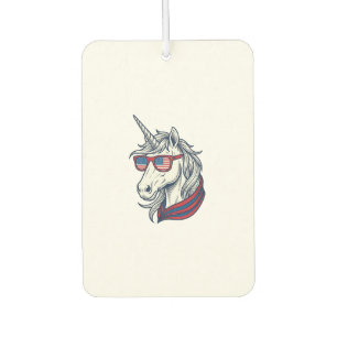 Patriotic Unicorn Flag Sunglasses Vintage Vector_1 Air Freshener