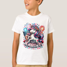 Patriotic Unicorn Kids T-Shirt
