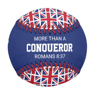 Patriotic UNION JACK Custom Scripture UK FLAG Baseball