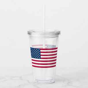 Patriotic United States of America USA flag Acrylic Tumbler
