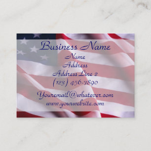 Patriotic US Flag Business Cards