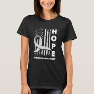 Patriotic US Flag Dyslexia Awareness T-Shirt