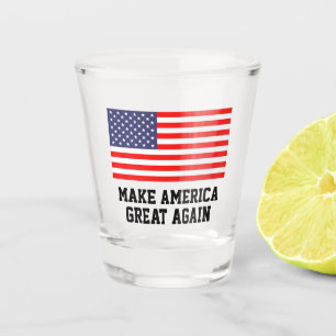 Patriotic US Flag - Make America Great Again Shot Glass