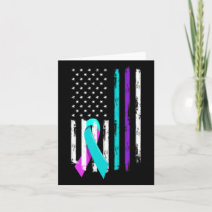 Patriotic Us Flag Support Suicide Prevention Aware Card