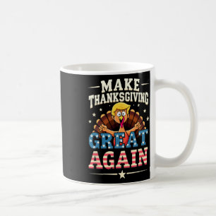 Patriotic Us Flag Trump Turkey Make Thanksgiving G Coffee Mug