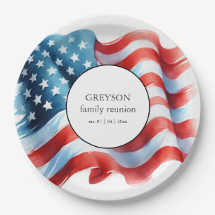 Patriotic USA 4th of July Table Decorations Paper Plate