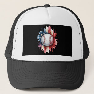 Patriotic USA Baseball American Flag Vintage Sport Trucker Hat