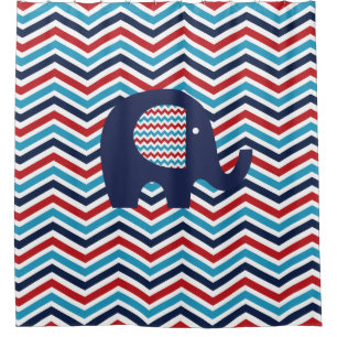 Patriotic USA Chevron Stripes Elephant