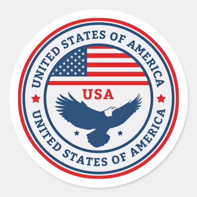 Patriotic USA Eagle seal Sticker (Front)