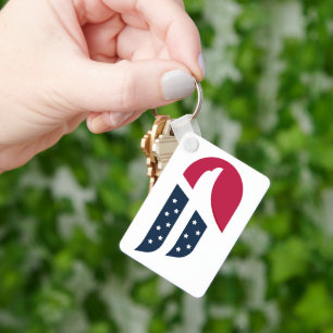 Patriotic USA Eagle Wing Keychain