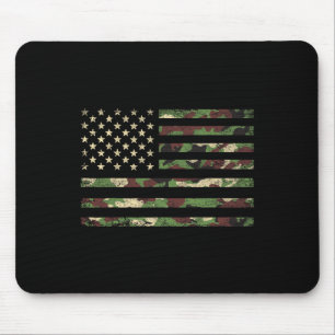 Patriotic Usa Flag 4th Of July Camo American Flag Mouse Pad