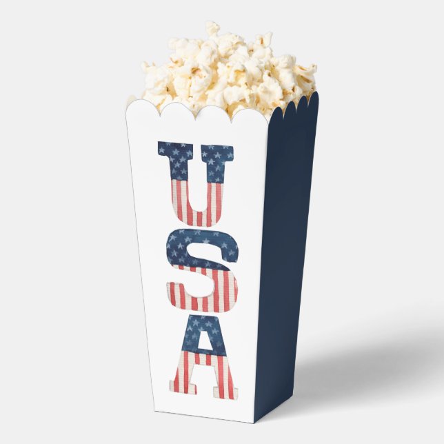 Patriotic USA Flag 4th Of July Favor Box (Popped)