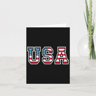 Patriotic Usa Flag 4th Of July For Men Women Kids Card