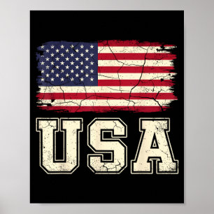 Patriotic usa flag american flag usa 4th of july P Poster