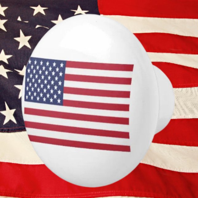 Patriotic USA Flag Ceramic Knob – American Pride (Creator Uploaded)