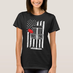 Patriotic Usa Flag Disc Golf Frolf Women Kids Men T-Shirt