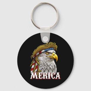 - Patriotic Usa Flag Eagle Of Freedom - 4th Of Jul Keychain