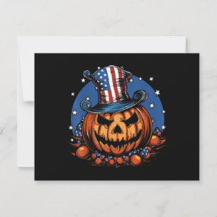Patriotic USA Flag Halloween Pumpkin