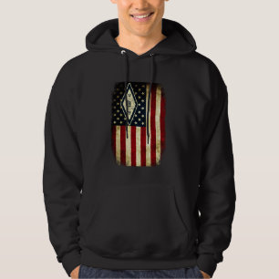 Patriotic USA Flag Ham International Symbol Radio Hoodie