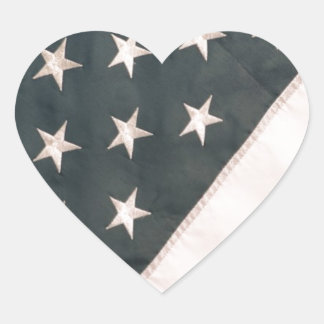 Patriotic USA Flag Heart Sticker