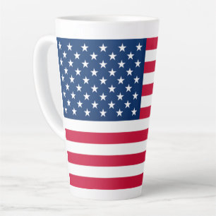 Patriotic USA Flag Latte Mug