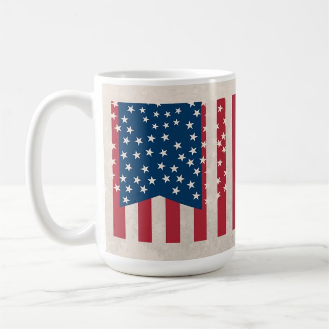 Patriotic USA Flag Mug | American Pride Coffee Cup (Left)