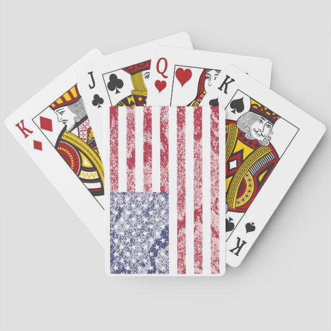 Patriotic USA Flag Playing Cards (Back)